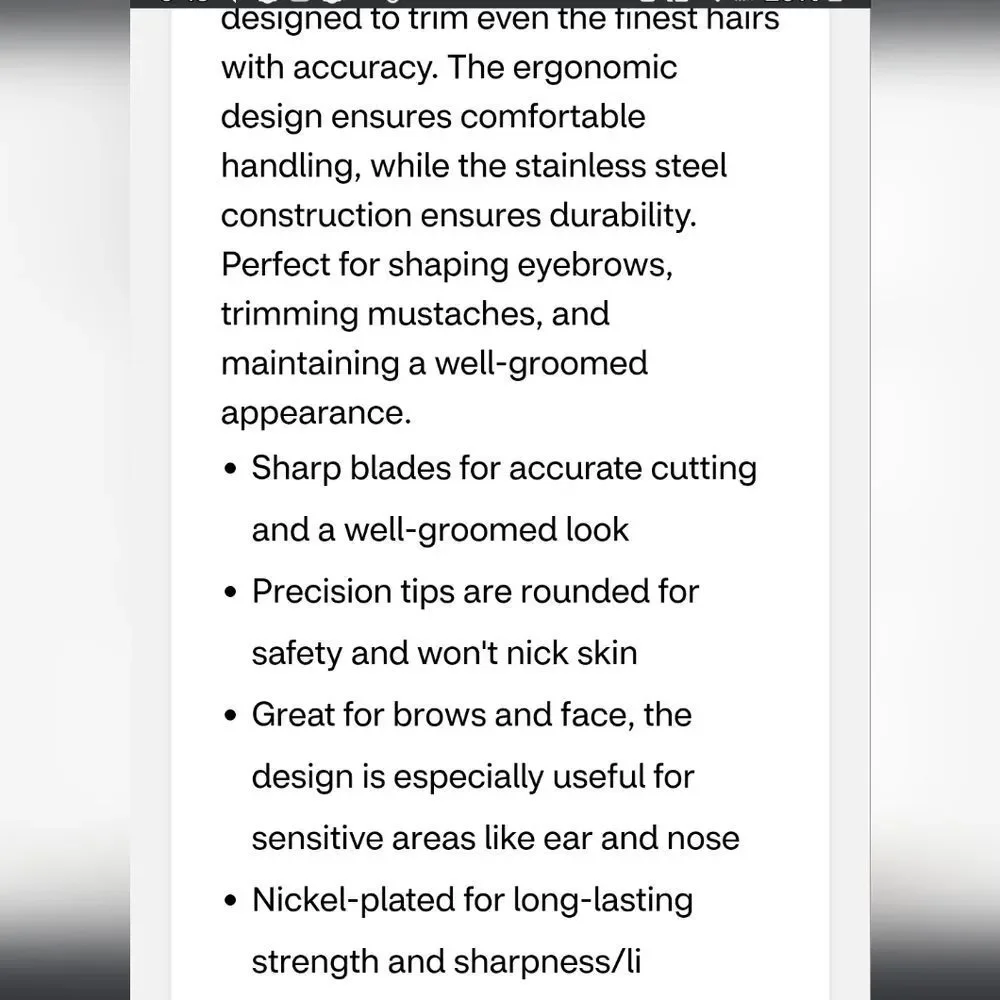 Tweezerman Facial Hair‎ Scissors